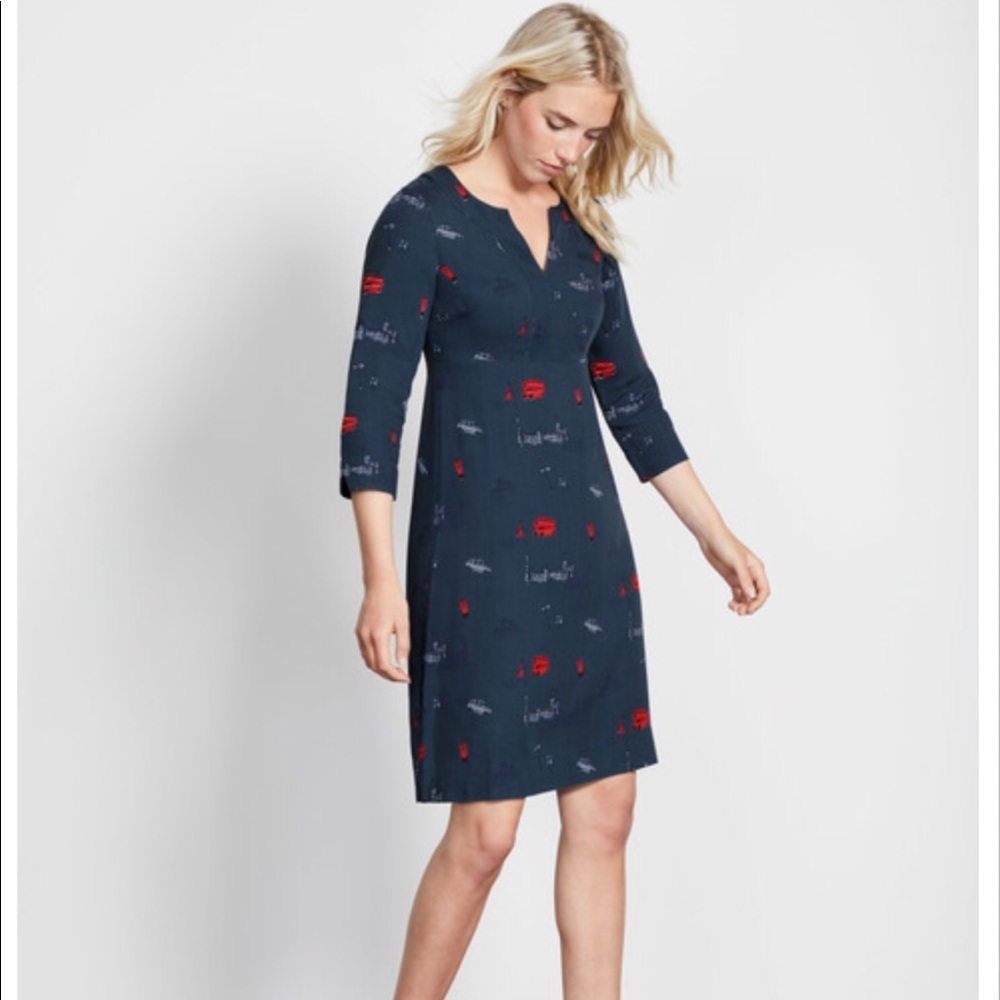 Boden London Conversational Alexandra Dress 14L